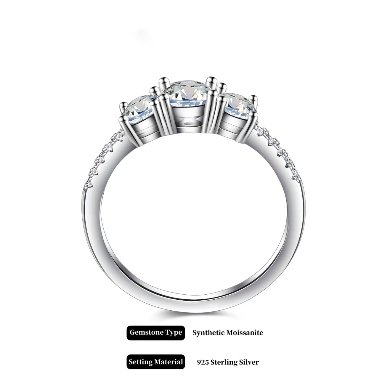 Trilogy Ring Set | Sterling Silver
