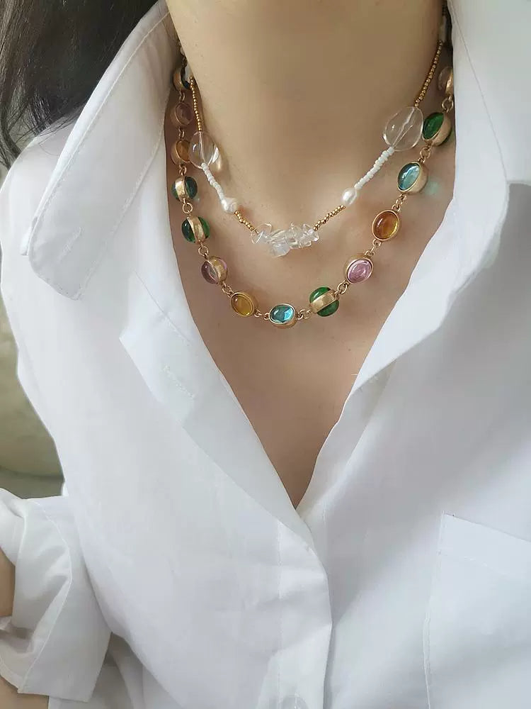 Audrey Necklace Set | 24k Gold Plated