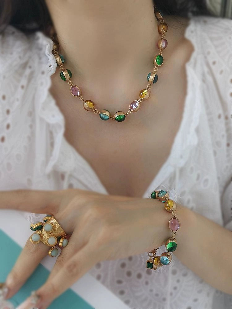 Audrey Necklace Set | 24k Gold Plated