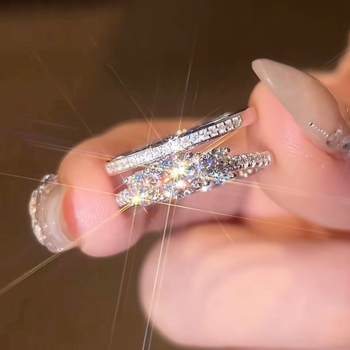 Trilogy Ring Set | Sterling Silver