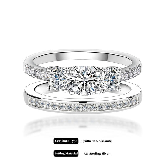 Trilogy Ring Set | Sterling Silver